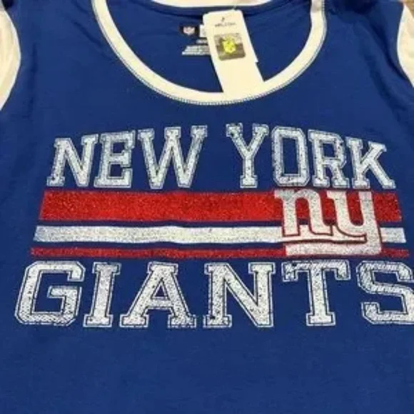 New York Giant short sleeve tees. red glitter! Size M, L & XL. NWT NHE​ - Picture 2 of 7